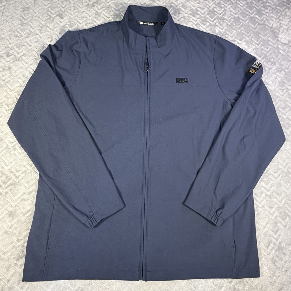 TravisMathew Men Crystal Cove 2.0 Jacket XXL Monarch Dunes Blue Golf Windbreaker